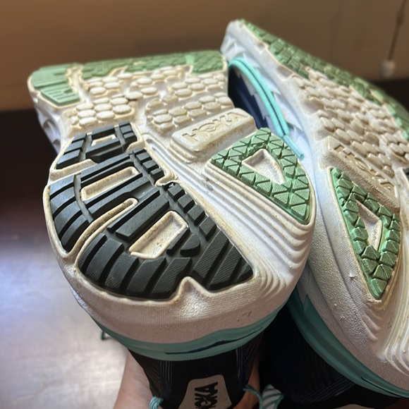 Hoka One One Womens Sneakers size 8.5m in Navy and Aqua - Picture 5 of 6